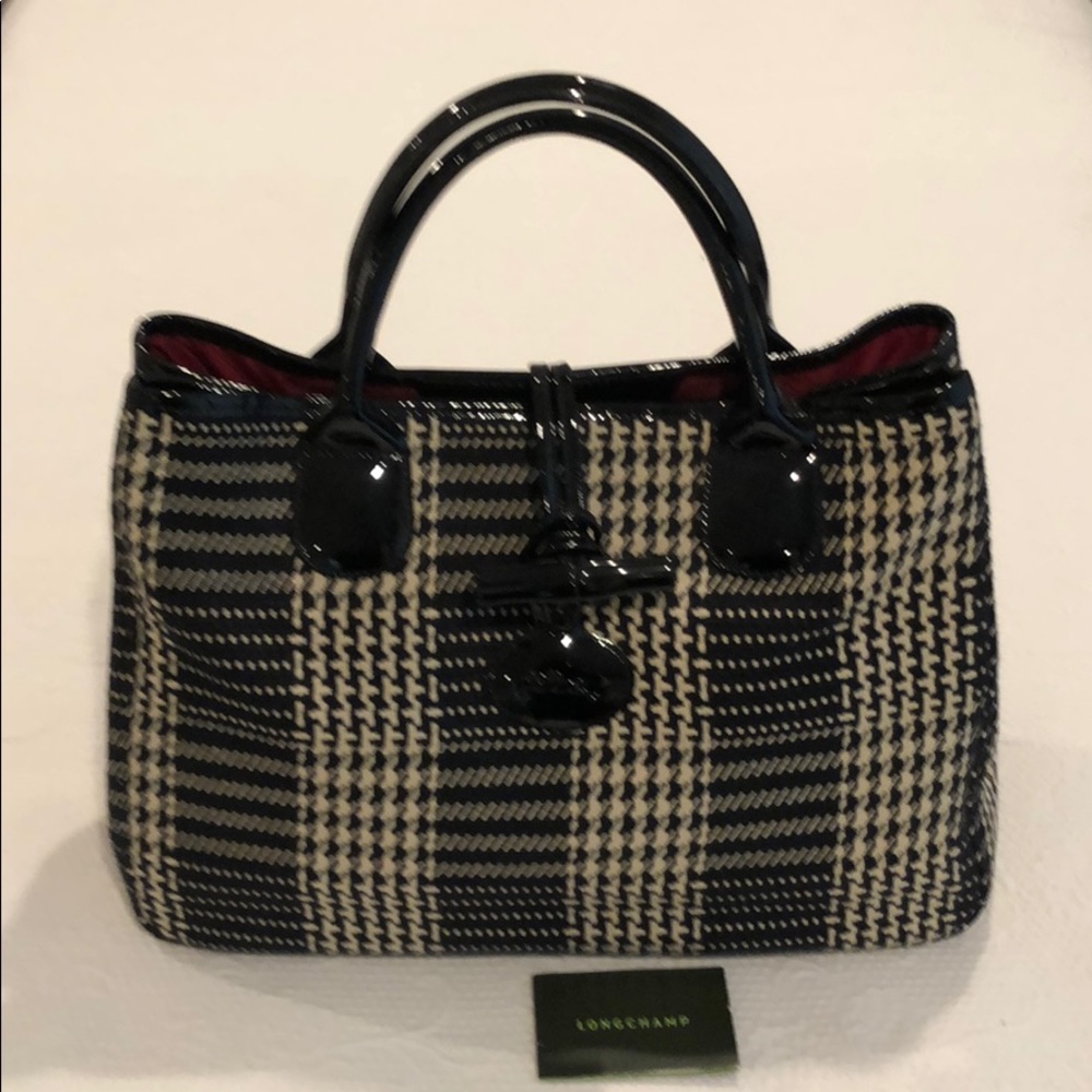 Longchamp Small Tote, Woven Textile - MINT!!